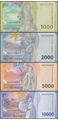 Picture of Indonesia,P162-P165,SET,1000 to 10000 Rupiah,2022