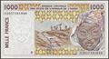 Picture of WAS B Benin,P211B,B116Bm,1000 Francs,2002