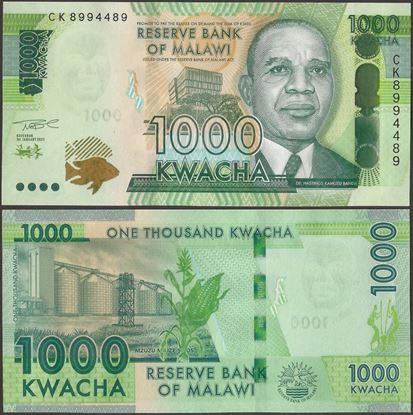 Picture of Malawi,P67,B162e,1000 Kwacha,2021