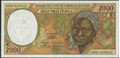 Picture of CAS Congo Republic,P103C, B103Cg,2000 Francs,2000