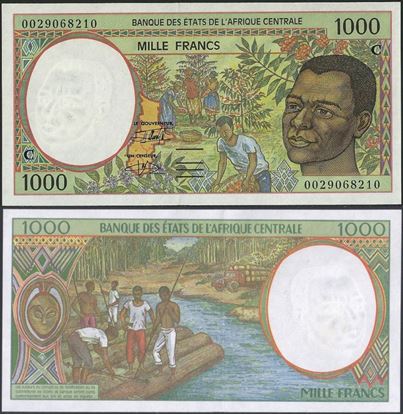 Picture of CAS Congo Republic,P102C, B102Cg,1000 Francs,2000