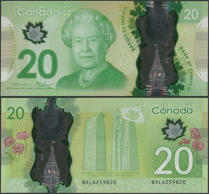 Picture of Canada,P108a,B373a,20 Dollars,Sg 15