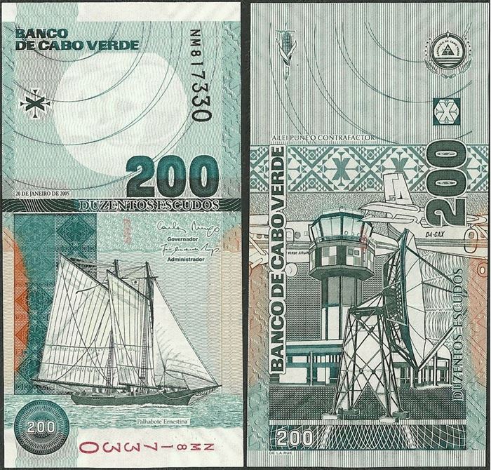 Picture of Cape Verde,P68,B212,200 Escudos,2005