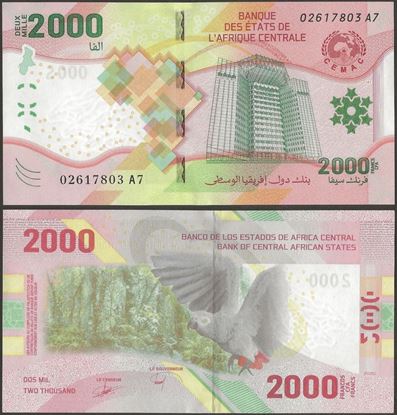 Picture of CAS Central African States,B113,2000 Francs,2020