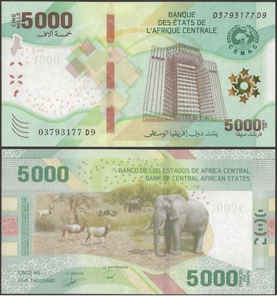 Picture of CAS Central African States,B114,5000 Francs,2020