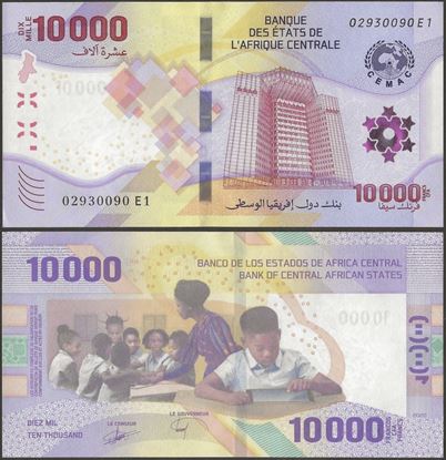 Picture of CAS Central African States,B115,10000 Francs,2020