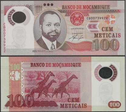 Picture of Mozambique,P151a,B236a,100 Meticais,2011,CB