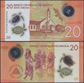 Picture of Nicaragua,P210a,B507a,20 Cordobas,2014 (In 2015)