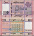 Picture of Lebanon,B542,5000 Livres,2021