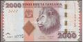 Picture of Tanzania,P42c,B141c,2000 Shillings,2020