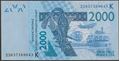 Picture of WAS K Senegal,P716K, B122Kv,2000 Francs,2022