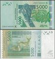 Picture of WAS K - Senegal,P717K, B123Kw,5000 Francs,2023