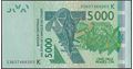 Picture of WAS K - Senegal,P717K, B123Kw,5000 Francs,2023