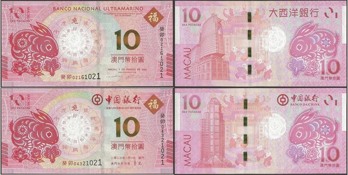 Picture of Macau,SET - 10 Patacas,2023,Rabbit,Comm