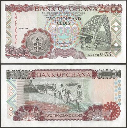 Picture of Ghana,P33c,B137c,2000 Cedi,1998