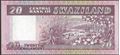 Picture of Swaziland,P11b,B206b,20 Emalangeni,1985