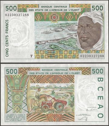 Picture of WAS T Togo,P810T,B116Tl,500 Francs,2002