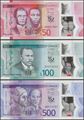 Picture of Jamaica,3 NOTE SET,50 100 500 Dollars,2023,Polymer