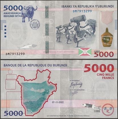 Picture of Burundi,B244,5000 Francs,2022