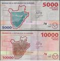 Picture of Burundi,2 NOTE SET,5000/10000 Francs,2022