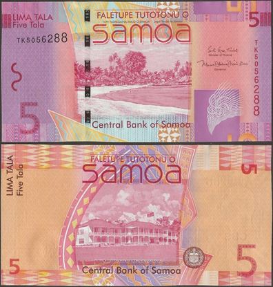 Picture of Samoa,P38c,B113c,5 Tala,2017