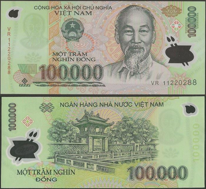 Picture of Vietnam,P122e,B346e,100 000 Dong,2010