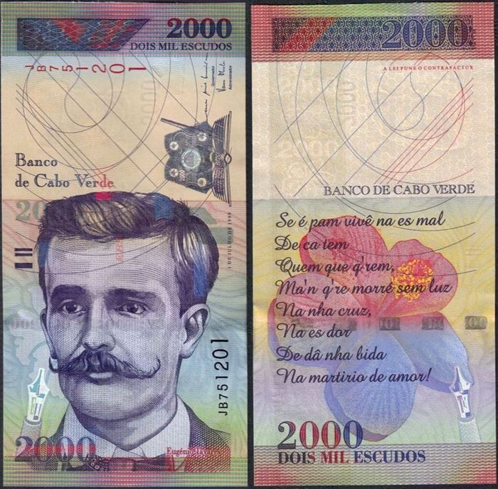 Picture of Cape Verde,P66,B215,2000 Escudos,1999