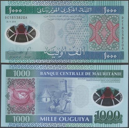 Picture of Mauritania,P19,B125a,1000 New Ouguiya,2014,Polymer