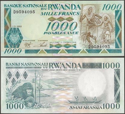 Picture of Rwanda,P21,B120,1000 Francs,1998