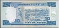 Picture of Swaziland,P24b,B219b,10 Emalangeni,1997