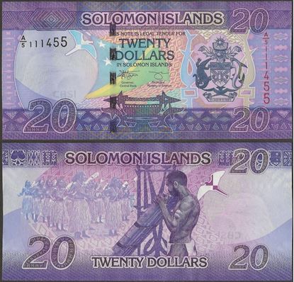 Picture of Solomon Islands,P34b,B223b,20 Dollars,2021