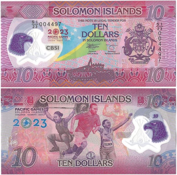 Picture of Solomon Islands,B227a,10 Dollars,2023,Comm