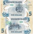 Picture of Solomon Islands,P38b,B221b,5 Dollars,2022