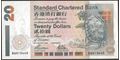 Picture of Hong Kong,P285,B408d,20 Dollars,1996,SCB