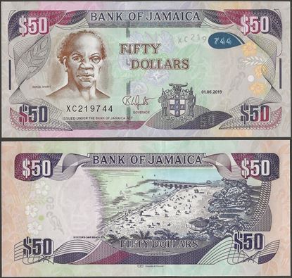 Picture of Jamaica,P94e,B249e,50 dollars,2019