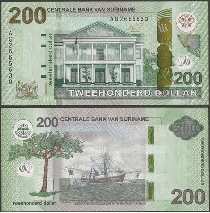 Picture of Suriname,P166A,B550a,200 Dollars,2024