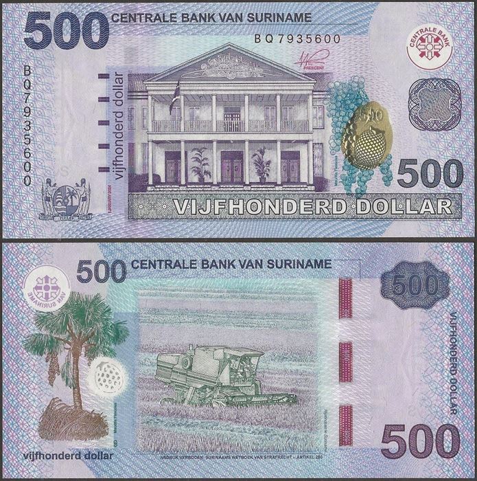 Picture of Suriname,B551a,500 Dollars,2024