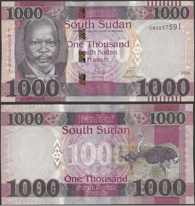 Picture of South Sudan,P21a,B118a,1000 Pounds,2024