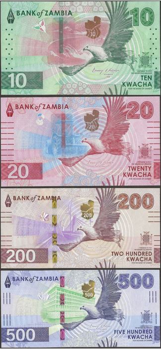 Picture of Zambia,SET - 4 notes,10 - 50 Kwacha,2025