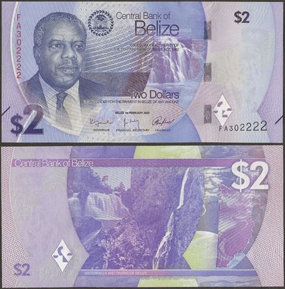 Picture of Belize,Pw73,B331,2 Dollars,2025