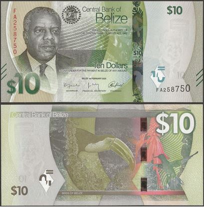 Picture of Belize,Pw75,B333,10 Dollars,2025