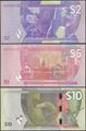 Picture of Belize,3 NOTE SET,2 to 10 Dollars,2025