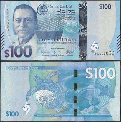 Picture of Belize,Pw78,B336,100 Dollars,2025