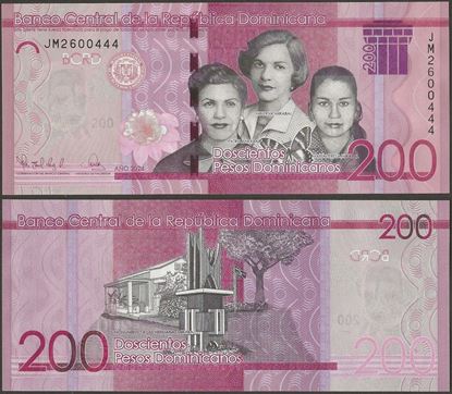 Picture of Dominican Republic,P191,B729f,200 Pesos Dominicanos,2024