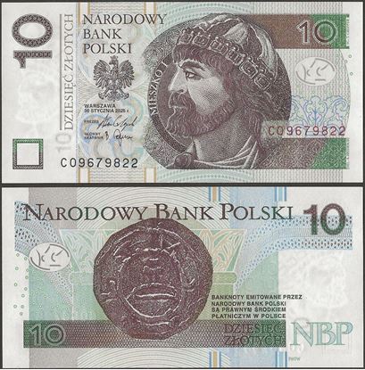 Picture of Poland,P183c,B859c,10 Zloty,2025