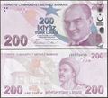 Picture of Turkey,P227g,B305g,200 Lira,J Prefix