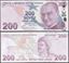 Picture of Turkey,P227g,B305g,200 Lira,J Prefix