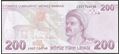Picture of Turkey,P227g,B305g,200 Lira,J Prefix