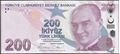 Picture of Turkey,P227g,B305g,200 Lira,J Prefix
