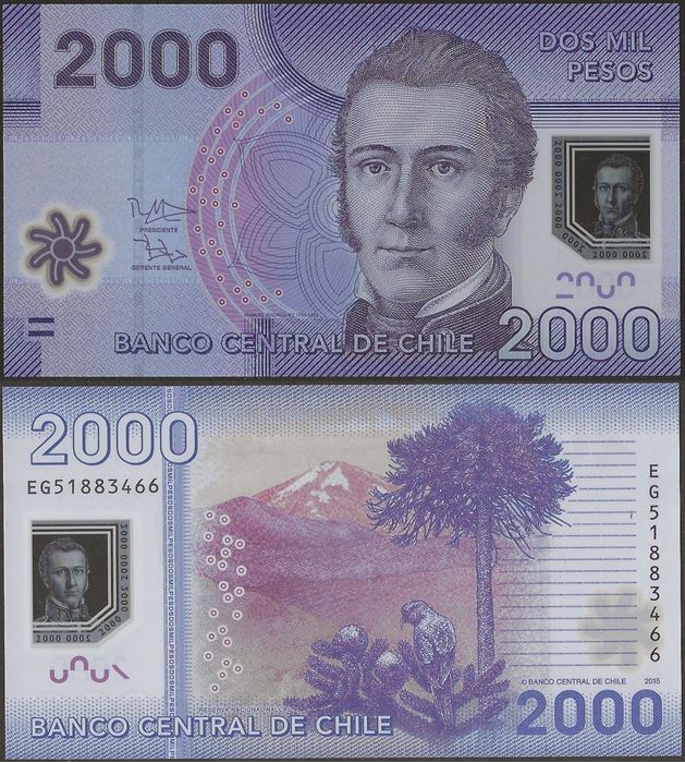 Picture of Chile,P162e,B297e,2000 Pesos,2015
